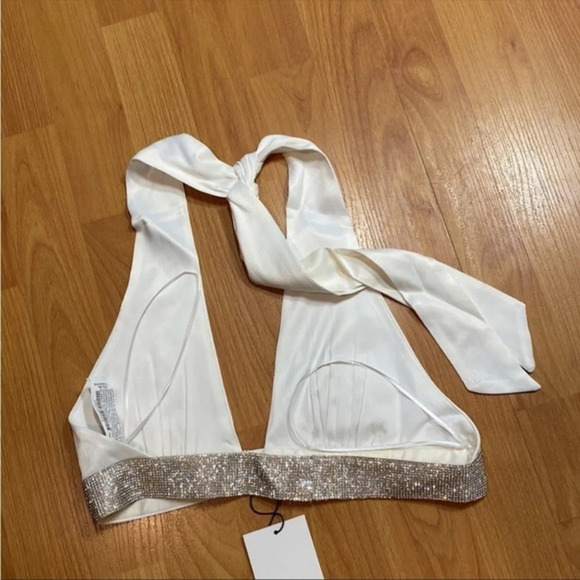 New Zara Rhinestone Halter Top - Picture 9 of 9